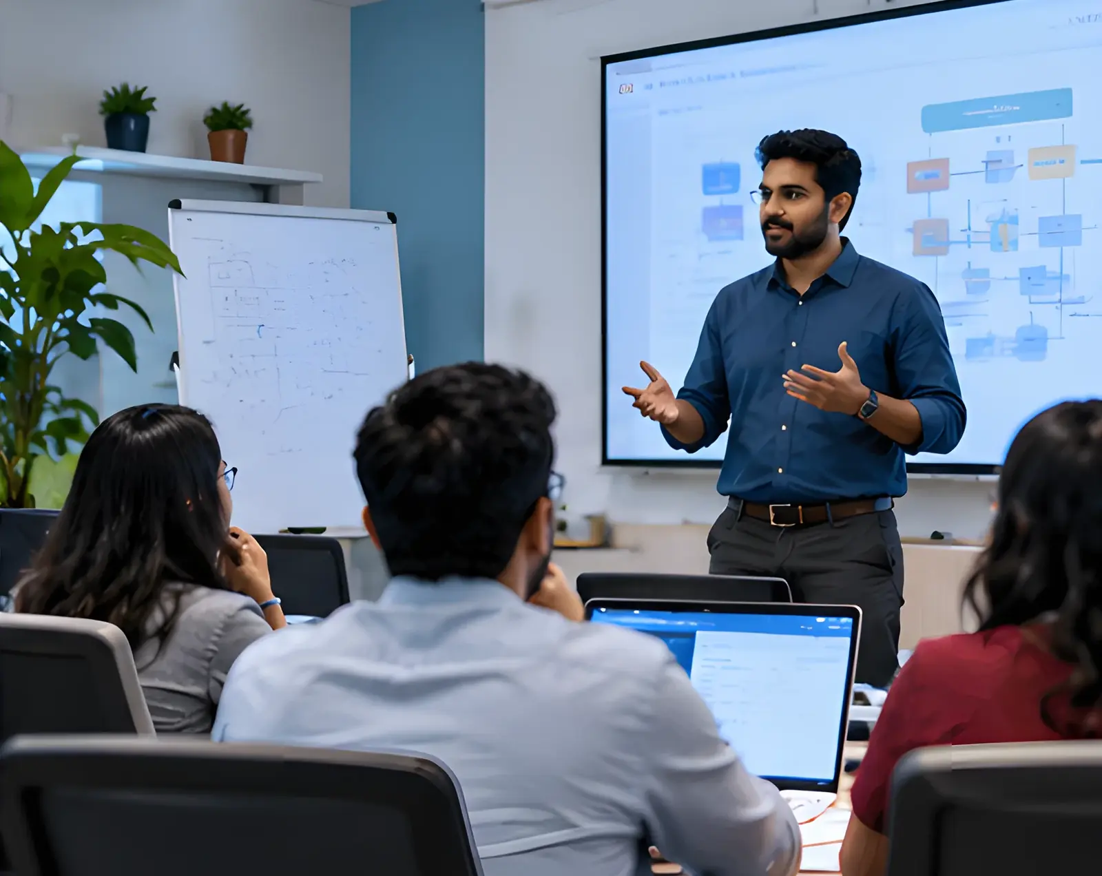 Instructor leading an engineering training session